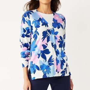 Floral Cardigan Sweater